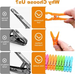 60 stuks kleurrijke wasknijpers met windbestendige knijperzakken, afdrukvrije klemmen voor kleding en sokken — thumbnail 2