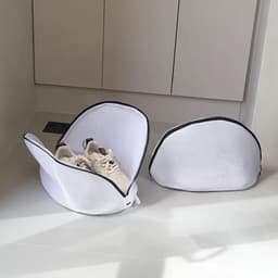 Wasnetzak voor Schoenen Wasmachine 42x24x24cm – Wit met Zwarte Rand, Beschermende Waszak — thumbnail 2