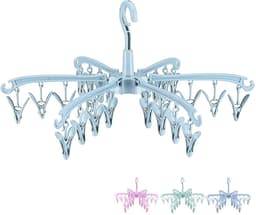 Dailygoods- Droogrek Klein - 24 Pinnen - Opvouwbaar - Duurzaam - Multi-Clip-Design - Winddicht - Hoogwaardig PP-Kunststof - Waslijn — thumbnail 1