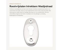 Dailygoods- Waslijn Uittrekbaar Tot 2,8 M - Wanddroogrek - Intrekbare Waslijndraad - Telescopische Waslijn - Ruimtebesparend Ontwerp - Eenvoudig Te Installeren - Kledinglijn