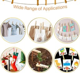 Houten Was Knijpers - Kledinghangers Hout - Kleding Drogen - Natuurlijk Berk Hout - 24 Stuks 9cm - Natuurlijk — thumbnail 5