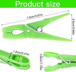 Wasknijpers - Kledingklemmen - Kleding Drogen - Antislip Winddicht - 60 Stuks - Multicolor — thumbnail 5