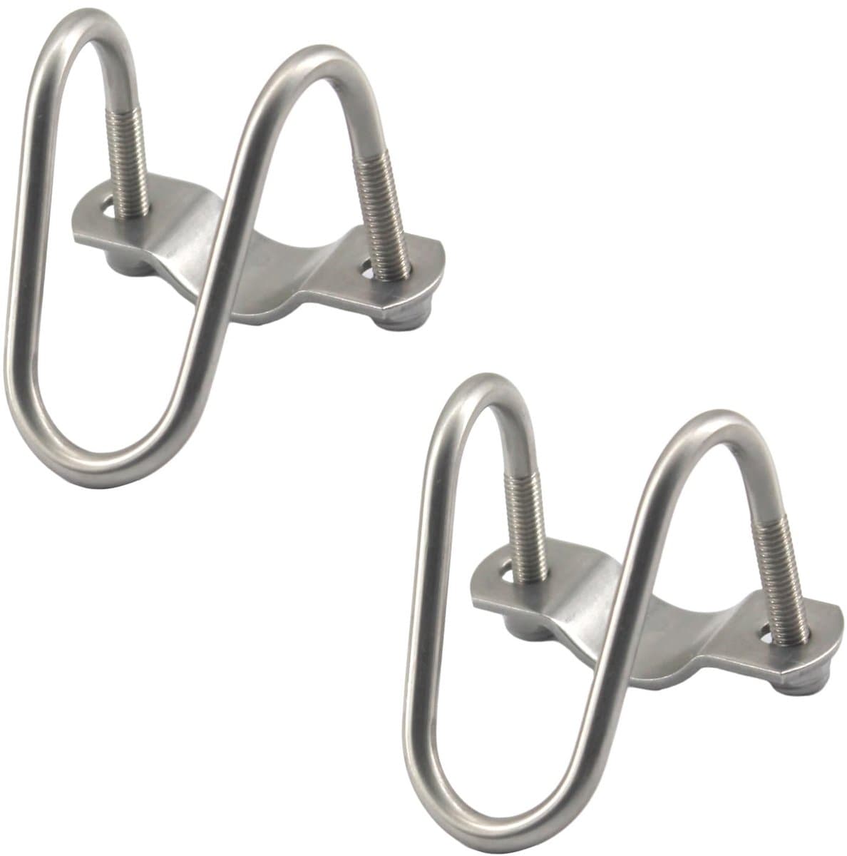 Dailygoods- Pijpclip U-vormig - Roestvrij Staal - 2 Stuks - Eenvoudig te Installeren - Geschikt voor Binnen/Buiten - Corrosiewerend - Pijpbeugel — afbeelding 1
