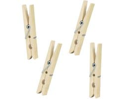 Urban Living Basic Size wasknijpers - 72x - bamboe - 7 cm