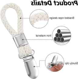 Hangende theedoeken clips - Set van 10 - Metalen keukenhanddoek hangers - Geschikt voor thuis, keuken en badkamer - Handige haak clips met lus — thumbnail 5