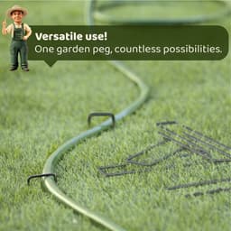SeedPal Grondankers Bodemankers Onverzinkt - 250 Stuks - Haringen Aardnagels Stabiel, Grondankers Voor Onkruidvlies, Hek & Tent - 150 mm x 25 mm x Ø2,7 mm - Aardnagels/Bodemhaken Van Staal - Grondverankering — thumbnail 3