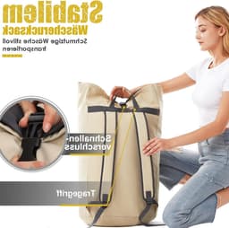Grote Waszak voor Vuile Kleding - 115L Opvouwbare Reiswaszak met 2 Verstelbare Schouderbanden en Duffle Bag Functie — thumbnail 2