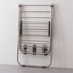 Opvouwbaar droogrek - Kledingdroger rek - Kleding drogen - In hoogte verstelbaar - 163 cm hoog - Zilver — thumbnail 2