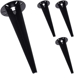 Grondanker voor tuinlamp - set van 4 - 30 cm - zwart — thumbnail 1