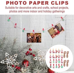 Dailygoods- Knijpers Hout 40 Stuks - Decoratieve Sierklemmen - Kerstmis - Mini Knijpertjes - Duurzaam - Jute Koord - Decoratieve Clips — thumbnail 4