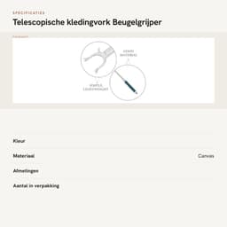 Dailygoods- Kledingstang Uittrekbaar - Kledingroede - Waslijnstang - Beugelgrijper - Duurzaam Materiaal - Praktisch Hulpmiddel - Waslijn — thumbnail 2