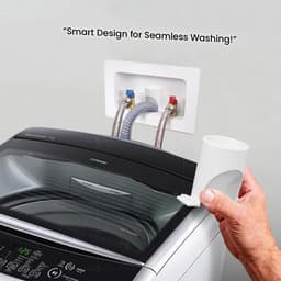 Afvoertrechter Wasmachine - Condensaat Afvoer - Dubbele Afvoer - Praktisch Clip-on Ontwerp - 2.3" Diepte - Wit — thumbnail 3