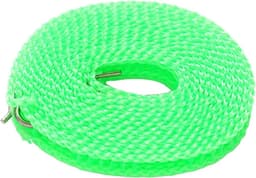 Waslijn Tuin Camping - Draagbare Kledinglijn - Kleding Drogen - Winddicht Hangerontwerp - 1000 cm - Groen — thumbnail 1