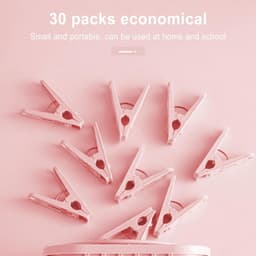 Wasknijpers - Kledingklemmen - Was ophangen - Windbestendig ontwerp - 50 stuks - Roze — thumbnail 2