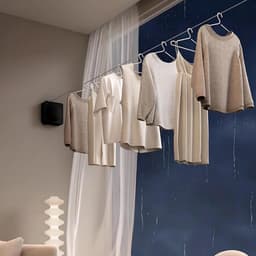 Intrekbare Waslijn - Kledinglijn Uittrekbaar - Drogen Kleding - Anti-Doorzak Systeem - 4.8 Meter - Zwart — thumbnail 2