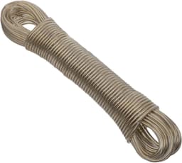 Draad Waslijn - Kledinglijn Reis - Kleding Drogen - Met Plastic Coating - 2000 cm - Zilver — thumbnail 1
