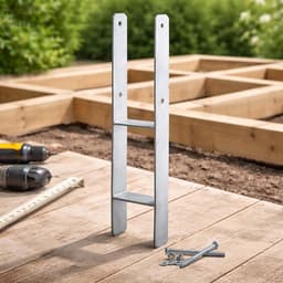 Paaldragers Thermisch Verzinkt - Grondankers H-anker - Tuinconstructies Verankeren - Stevige H-constructie - 91 x 600 mm - Zilverkleurig — thumbnail 3