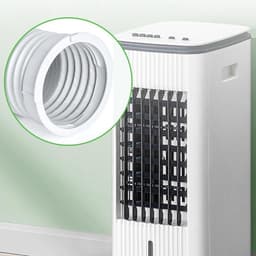 Afvoerslang Aansluitset - Airco Slang Set - Airco Installatie - Traploos Verstelbaar - Tot 150 cm - Wit — thumbnail 3