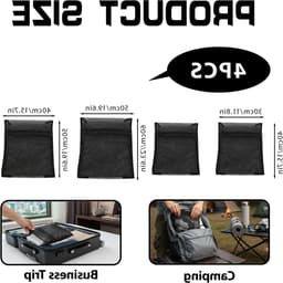 Set van 4 fijne waszakken met rits voor delicate kleding - Bescherming tijdens het wassen, 30x40cm, 40x50cm, 50x60cm, ideaal voor thuis en op reis — thumbnail 5