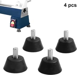 Anti-slip Rubber Voeten - Draaibank Stabilisatoren - Houtbewerking Stabiliteit - Schokabsorberend Ontwerp - 4 Stuks M8 - Zwart — thumbnail 3