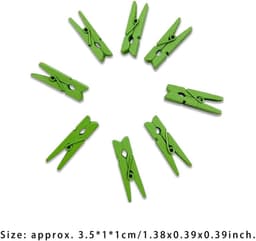 Houten Pinnen - Ambachtelijke Clips - Foto's Ophangen - Decoratief en Functioneel - 100 Stuks - Paars — thumbnail 5