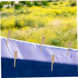 Houten wasknijpers - Kleding spelden - Kleding ophangen - Milieuvriendelijk alternatief - 100 stuks - Natuurlijk — thumbnail 2