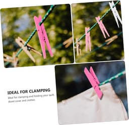 Houten Clips - Mini Knijpers - Foto Decoratie - Stevige Constructie - 40 Stuks - Willekeurige Kleuren — thumbnail 5