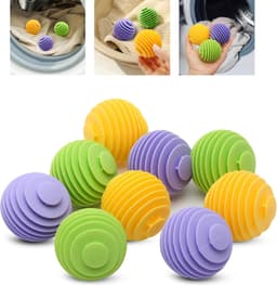 Drogerballen 9 Stuks - Droger Ballen - Wasbollen Voor Wasdrogers - Droogballen - Wasdroger - Wasverzachter - Anti-Kreuk - Wasballen Voor Wasmachine - Herbruikbare - Verminderen Rimpels En Kleven - Voor Het Reinigen Van Huiskleding — thumbnail 1
