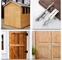 RVS deurgrendel voor huis en tuin - 304 roestvrij staal - verdikt - 16 cm — thumbnail 5