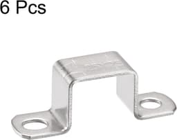 U-vormige Connector Beugel 22 x 27mm van Roestvrij Staal voor Deur Bar Houder - Set van 6 — thumbnail 5