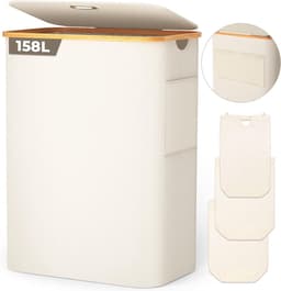 CLVP® Wassorteerder 3 Vaken - Wasmand - Wassorteerder - Beige — thumbnail 1