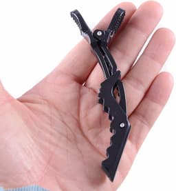 12 Zwarte Styling Haarklemmen Professionele Kappersclips voor Haarverdeling — thumbnail 5