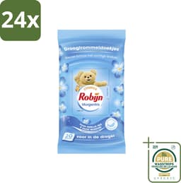 Robijn Droogtrommeldoekjes Morgenfris 20 stuks per verpakking - Voordeelverpakking - 24 stuks - Frisse geur - Wasgoed verzorgen — thumbnail 1