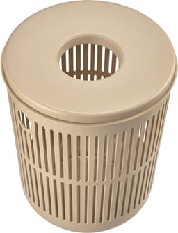 Zone Denmark Ume Wasmand met Deksel - 60 liter - Camel - Kunststof - Ronde Wasmand met Hengsel - Wasbox of Opbergmand — thumbnail 5