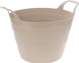 Excellent Houseware Flexibele wasmand - beige - 30 liter - kunststof - 54 x 37 cm - met handvatten — thumbnail 1