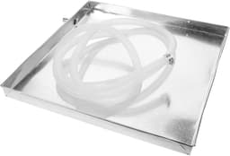 Airco Lekbak - Condensbak Roestvrijstaal - Buitenunit Opvang - Universele Vierkante Bak - 40x40cm - Zilver — thumbnail 1