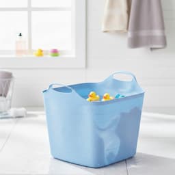 Excellent houseware flexibele kuip / emmer - 3x - blauw - 25 l - kunststof - 40 x 35 cm - met handvatten — thumbnail 2