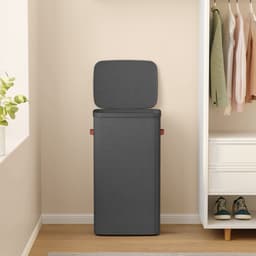 SONGMICS LCB811BH01 - Wasmand met Deksel en Handgrepen - 100 L Capaciteit - Stevige Opbergoplossing — thumbnail 3
