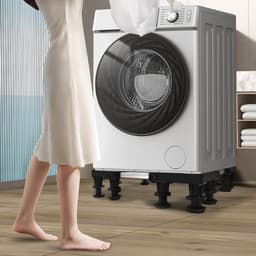 TopChoice® Wasmachine Verhoger - Wasmachine Opbouwmeubel - Wasmachine Sokkel - 12 Robuuste Poten - Zwart — thumbnail 4