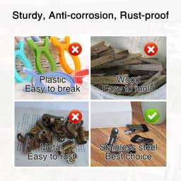 30x Kleine Wasknijpers van RVS - Anti-roest Metalen Klemmen voor Kleding en Diverse Toepassingen — thumbnail 4