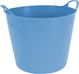 Excellent houseware Flexibele kuip / emmer - 3x - blauw - 27 liter - kunststof - 42 x 35 cm — thumbnail 4