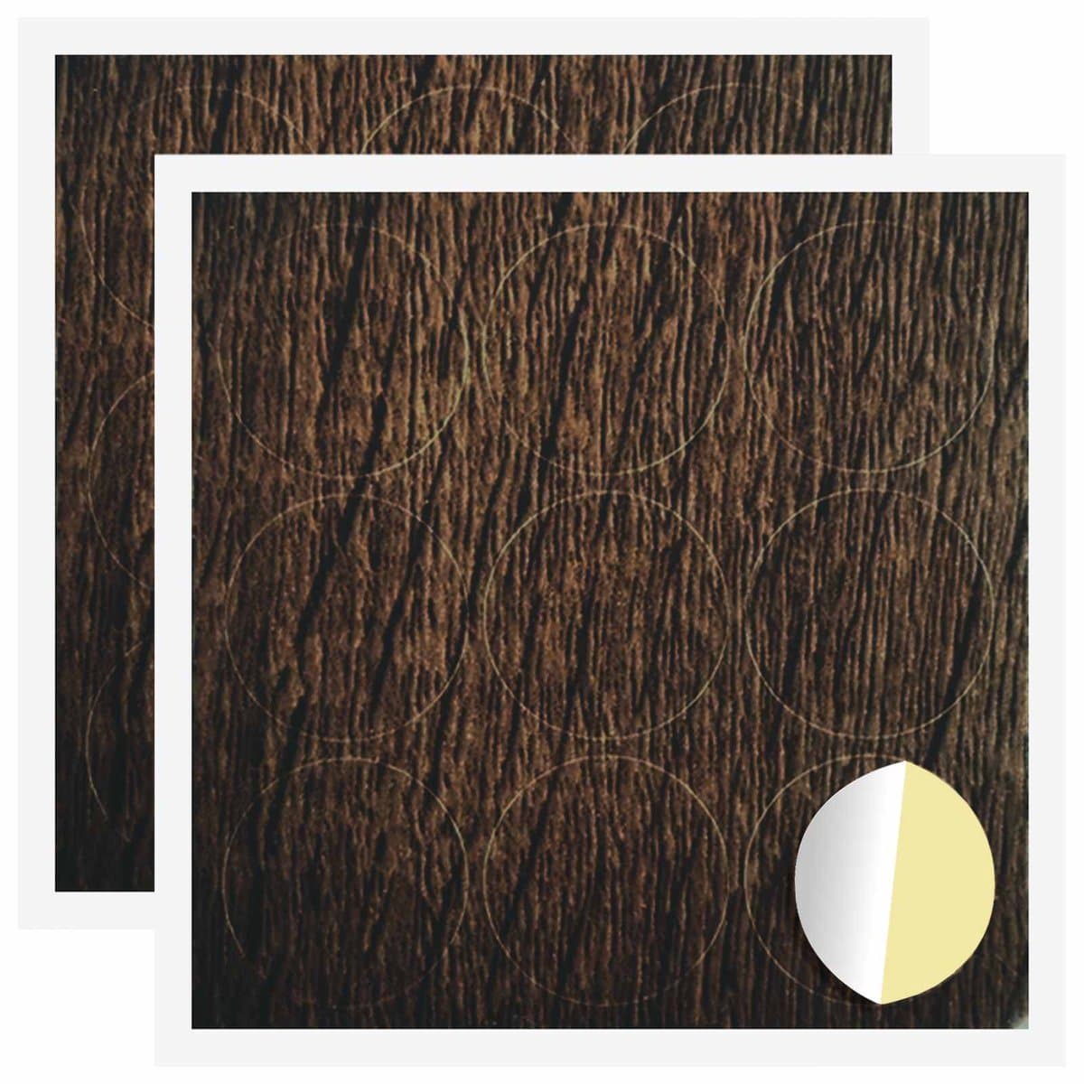 vidaXL - Zelfklevende - schroefcover - 2 - st - Bruin - Eiken - Ø - 20 - x - 0,5 - mm — afbeelding 1