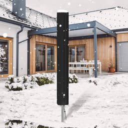 Droogmolen Hoes - Zwart - 165x16x16 cm - Hoes voor Droogmolen - met rits - 210D Oxford-stof - Droogmolen Hoes Universeel - Heavy Duty Roterende Waslijn Afdekking - Waterdicht en UV-Bestendig Stofdicht, Regenbestendig - voor Tuin, Binnenplaats, Buiten — thumbnail 5