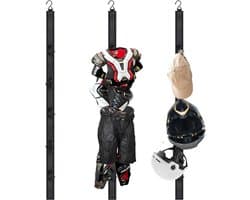 Droogrek voor hockeyuitrusting met 5 haken - Draagbare kleerhanger voor hockey - Thuis, camping en outdoor gebruik