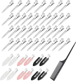 50 Stuks Haarspelden en Krokodillenklemmen zonder Vouwen voor Make-up en Knutselen — thumbnail 1