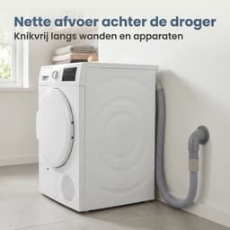 Cheqo® Afvoerslang - Flexibele Afvoerslang - Universele Afvoerslang - Afvoerslang Wasdroger - Afvoerslang Droger - Afvoerslang Condensdroger - Afvoerslang Waterafvoer - Waterafvoerslang - Afvoerslang Recht — thumbnail 2