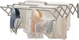 VIN® Wanddroogrek –Wasrek Goed voor 5.6 Meter Wasgoed – Uitschuifbaar Droogrek - Telescopisch Doucherek - Wanddroogrek Inklapbaar Uitschuifbare Lengte: 42-80 cm — thumbnail 1