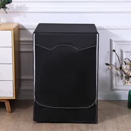 Wasmachine hoes - Wasmachine Beschermer - Wasmachine beschermer - Oxford doek - Wasmachine overtrek - Waterdicht, Zonwerend en Stofdicht - Wasdroger beschermhoes - Past op de meeste machines met voorlader - 60 x 55 x 85 CM - Zwart — thumbnail 3
