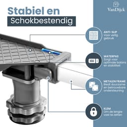 VanDijck Wasmachine Verhoger - 12 Poten - Verstelbaar 45-75 cm - Max 500 kg — thumbnail 2