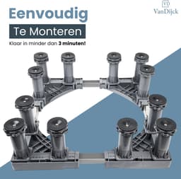 VanDijck Wasmachine Verhoger - 12 Poten - Verstelbaar 45-75 cm - Max 500 kg — thumbnail 4